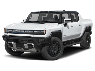 A white GMC Hummer SUV angled left.