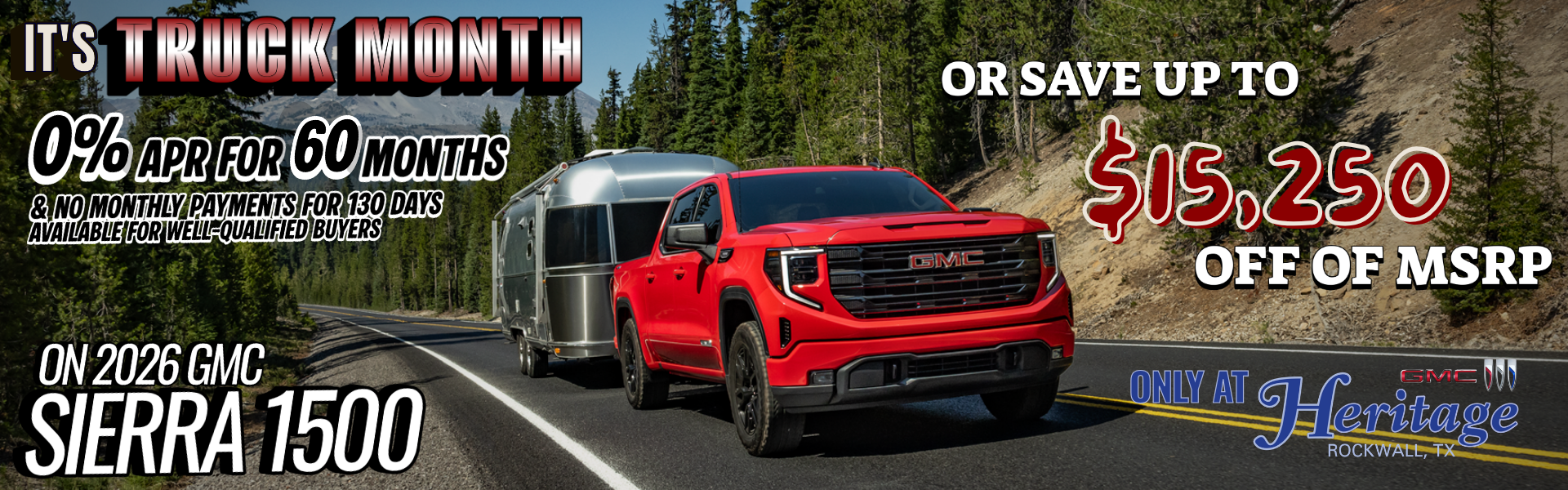Save up to $15,250 off of MSRP on 2026 Sierra 1500!