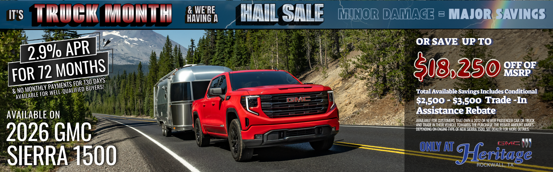 Save up to $18,250 off of MSRP on 2026 Sierra 1500!