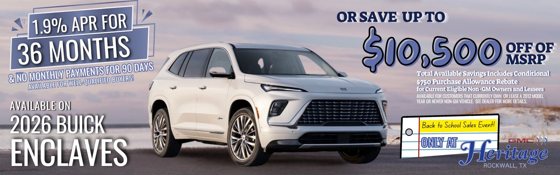 Save up to $10,500 OFF of MSRP on 2026 Buick Enclave!