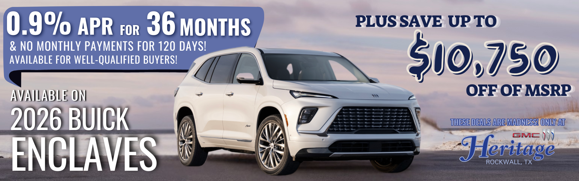 Save up to $10,750 OFF of MSRP on 2026 Buick Enclave!