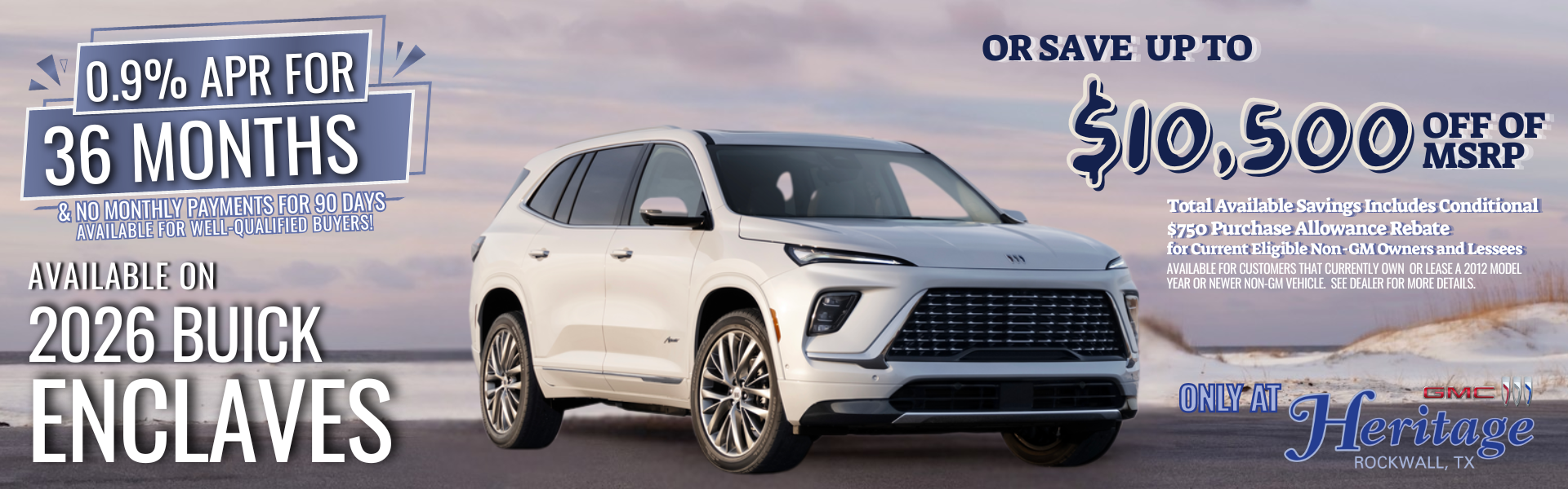 Save up to $10,500 OFF of MSRP on 2026 Buick Enclave!