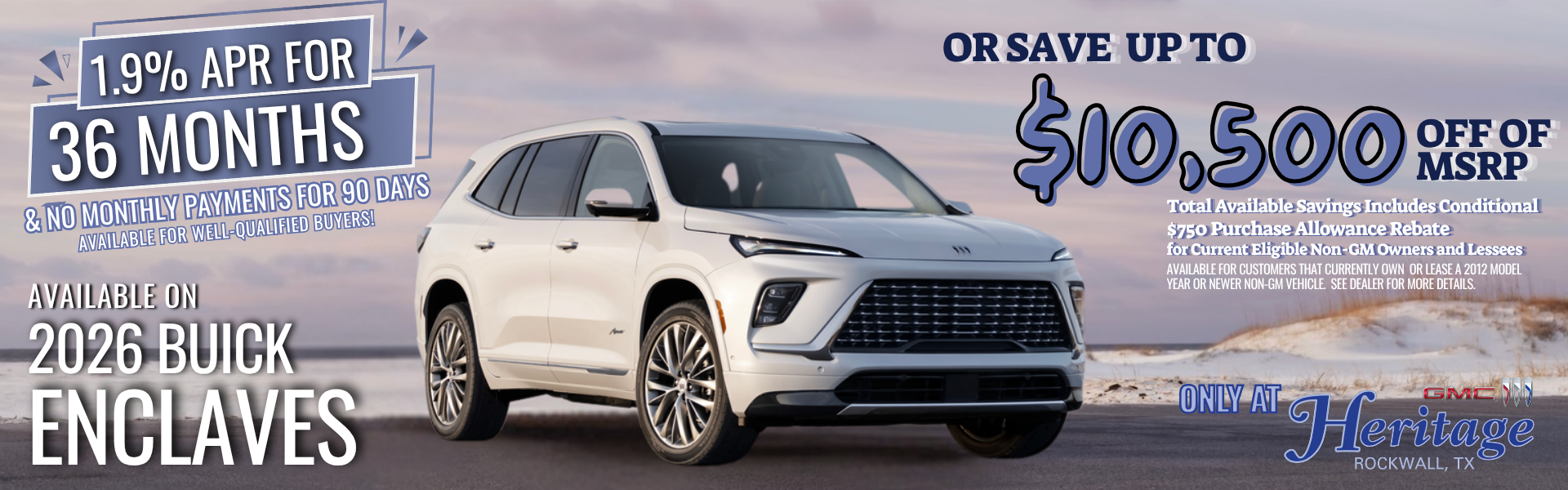 Save up to $10,500 OFF of MSRP on 2026 Buick Enclave!