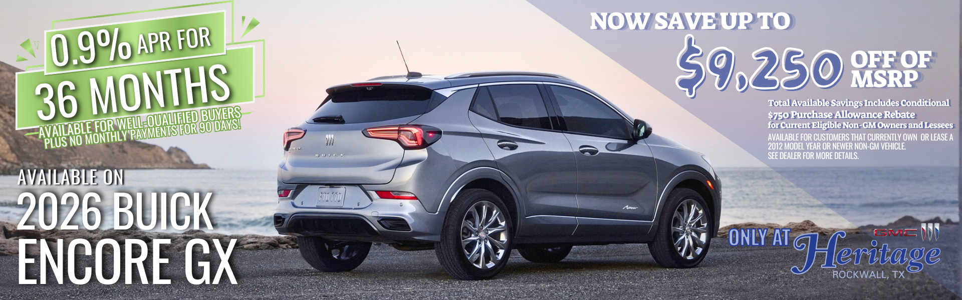 SAVE up to $9,250 OFF on 2026 Buick Encore GX!