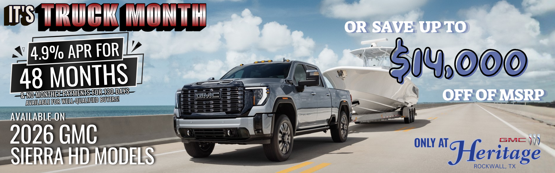 Save up to $14,000 off of MSRP on 2026 Sierra HD models!
