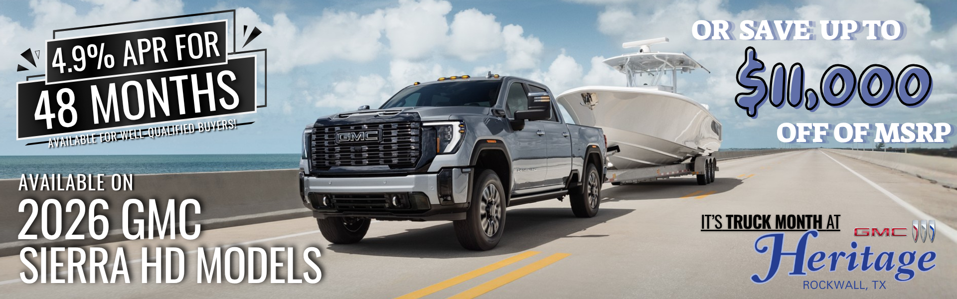 Save up to $11,000 off of MSRP on 2026 Sierra HD models!