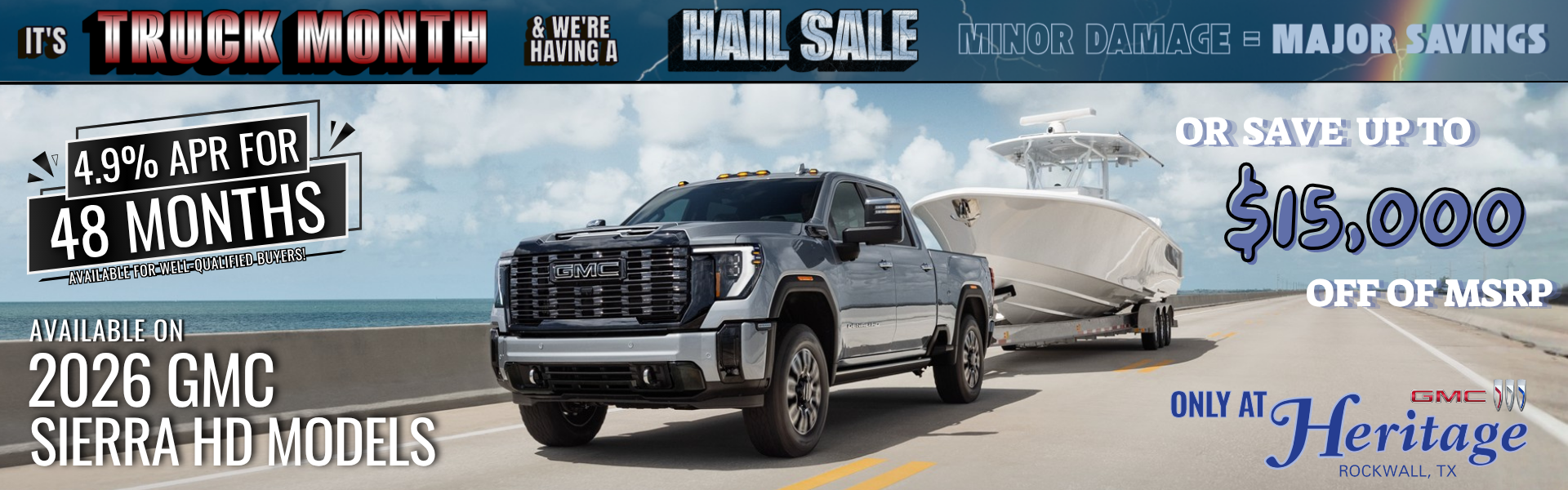 Save up to $13,000 off of MSRP on 2026 Sierra HD models!