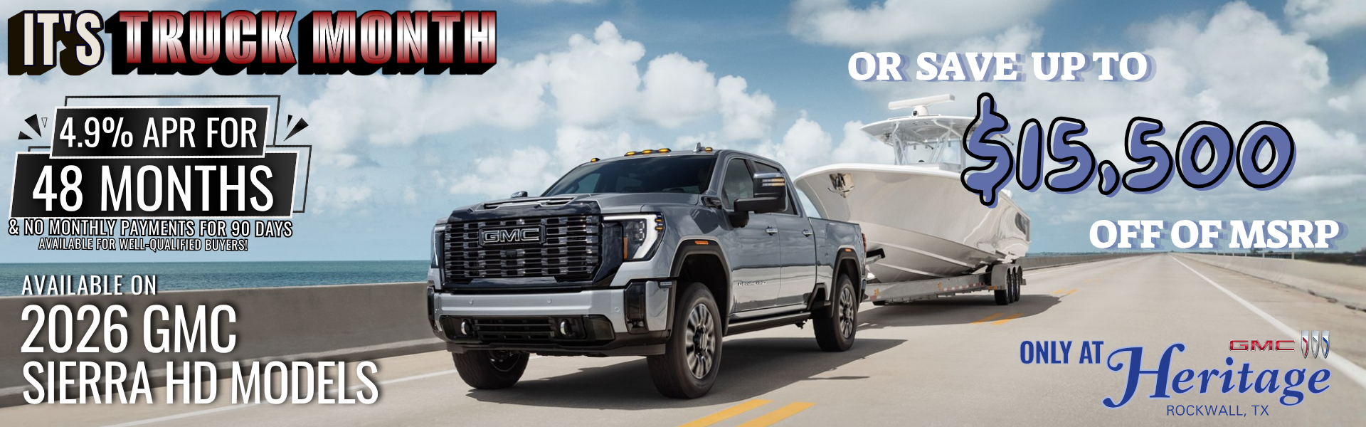 Save up to $15,500 off of MSRP on 2026 Sierra HD models!