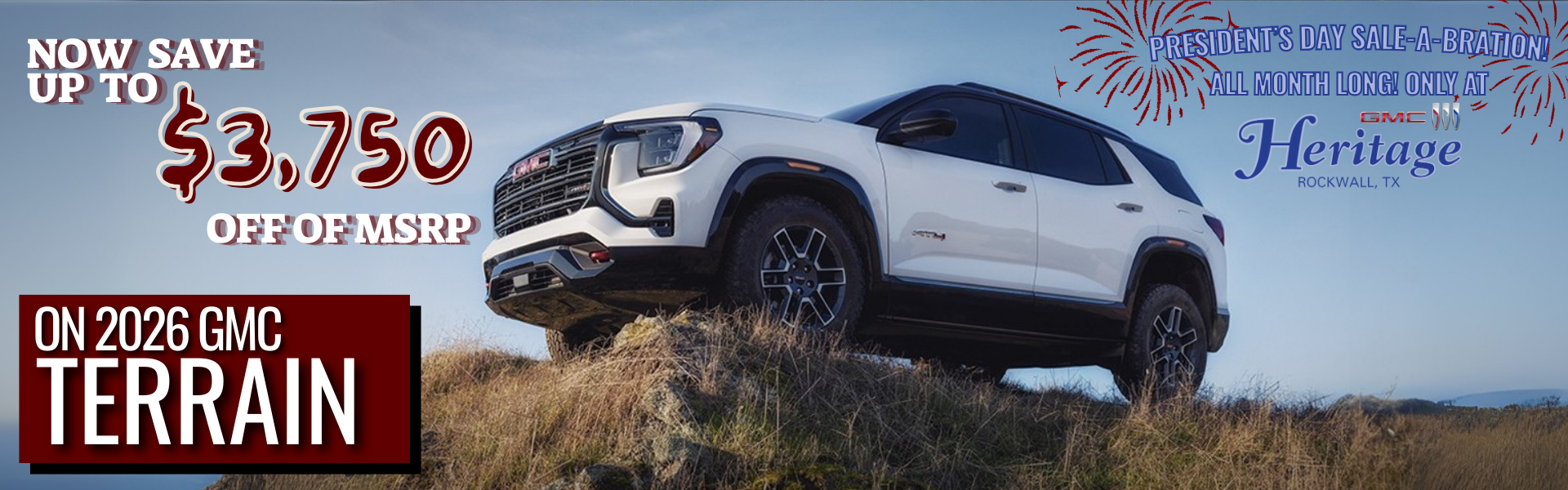 Now Save up to $3,750 Off of MSRP on 2026 GMC Terrain!