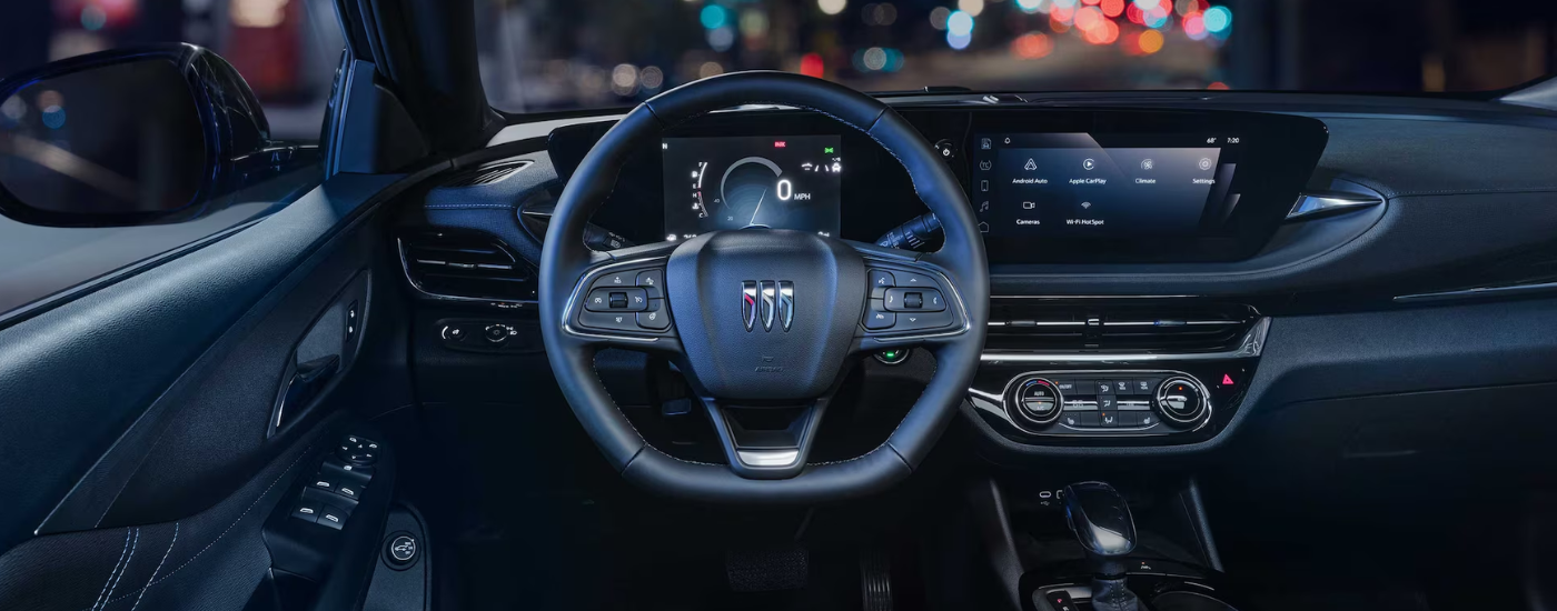 Infotainment display and dashboard inside a 2026 Buick Envista