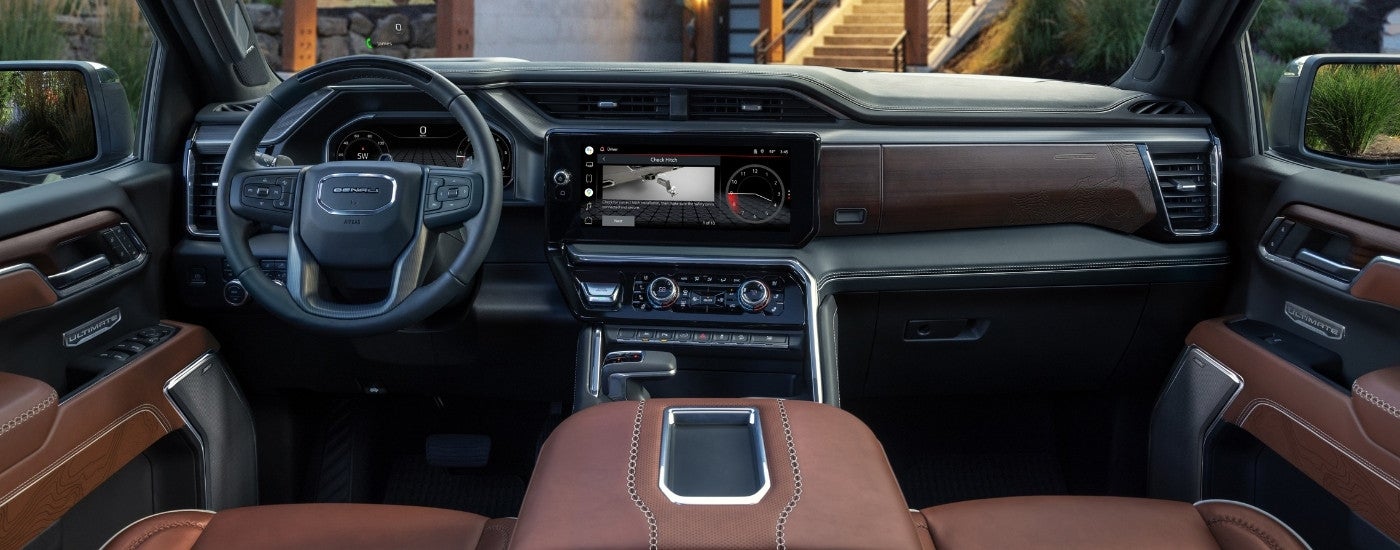 The interior of a 2025 GMC Sierra 1500 for sale near Mesquite.