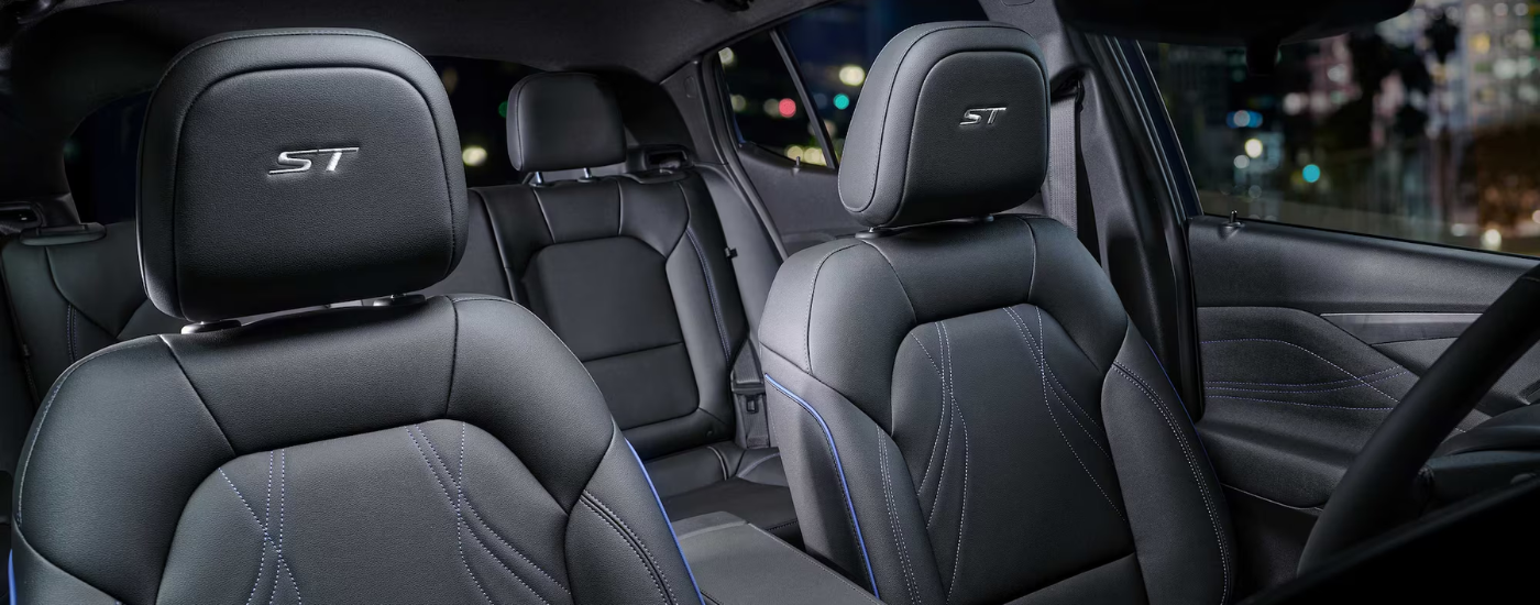 Black leather seating inside a 2026 Buick Envista ST